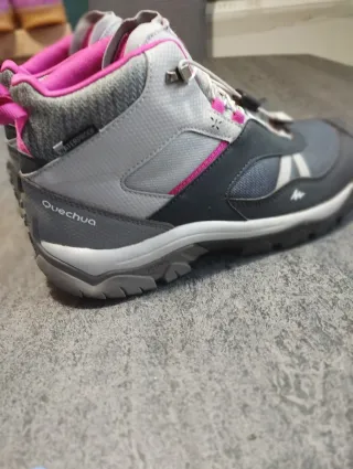 Botas montaña Quechua Gris/Rosa Talla 37