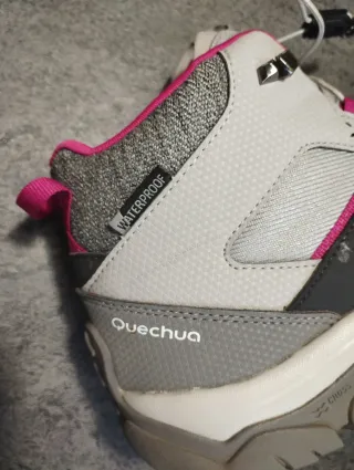 Botas montaña Quechua Gris/Rosa Talla 37