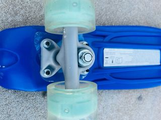 Monopatín Patinete Skate Azul Ruedas Transparentes