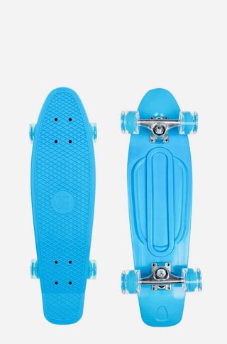 Monopatín Patinete Skate Azul Ruedas Transparentes