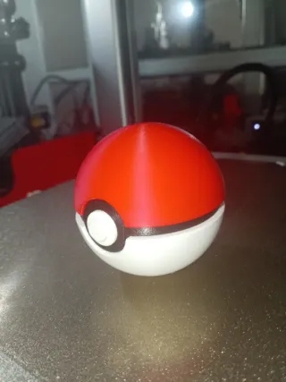 Pokeball impresa en 3D Hecha a mano Figura