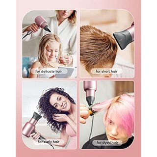 Secador de pelo iónico de 2200 W, potente,NUEVO, CAJA ROTA, con concentrador y difusor, ideal para uso familiar y profesional en salones