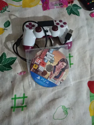 Mando PS4 + Cable + Juego GTA V