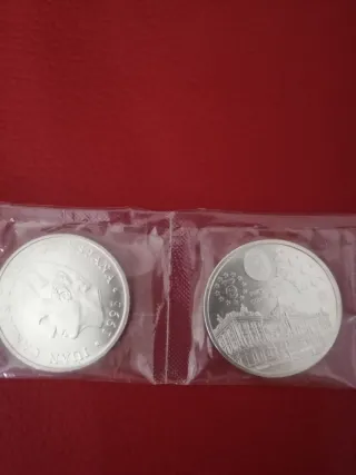 2 Monedas 2000 Pesetas Plata Bolsa