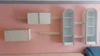 Muebles de comedor color blanco y gris,buen estado