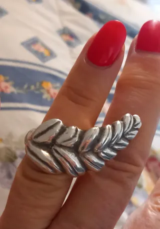 Anello UNOde50 Argento Foglia