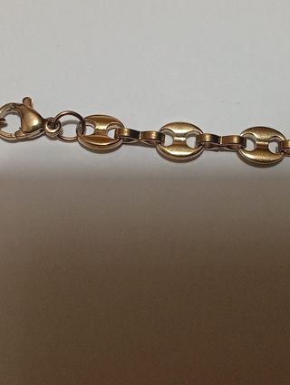 Collar de granos de café chapado en oro 18K