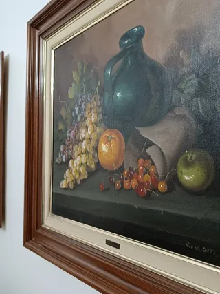 Dos bodegones enmarcados