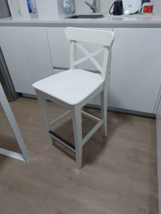 Taburete alto blanco Ikea