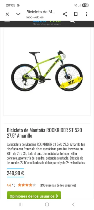 Bicicleta Rockrider ST 520