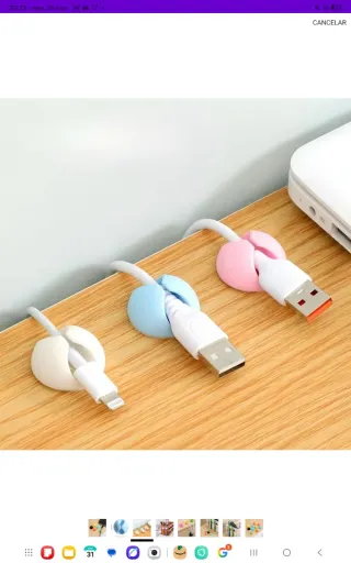 Pinzas de silicona para cables (varios colores) nu