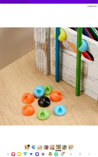 Pinzas de silicona para cables (varios colores) nu