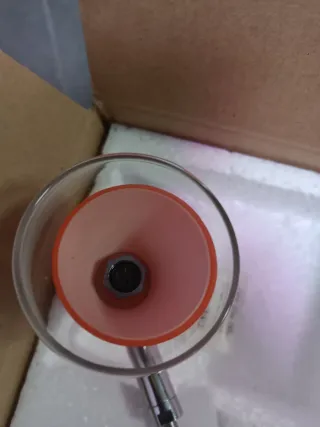 Aplique pared gris plata y naranja