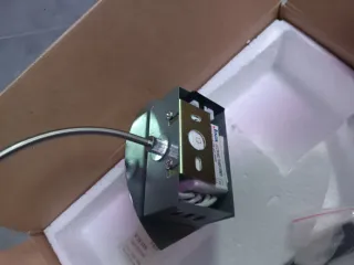 Aplique pared gris plata y naranja