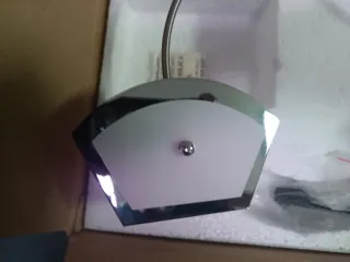 Aplique pared gris plata y naranja