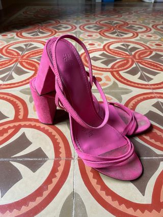 Tacones H&M Rosa Fucsia Talla 39