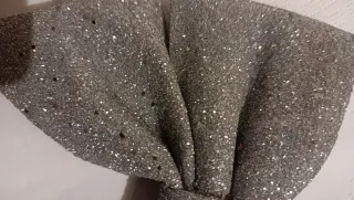 Fiocco Glitter Argento