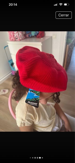Conjunto gorro y pañuelo vintage 70s