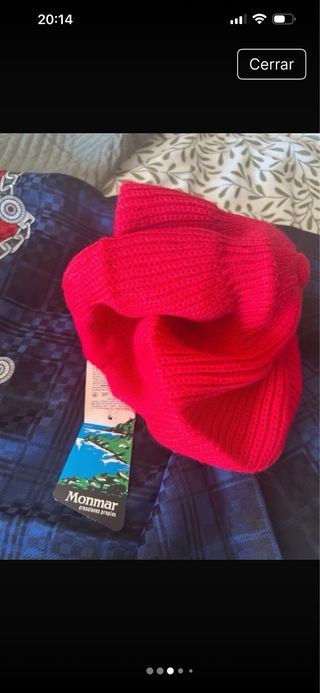 Conjunto gorro y pañuelo vintage 70s