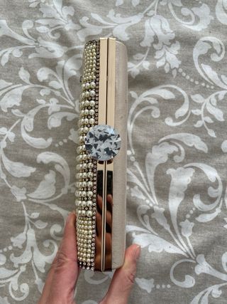 Bolso de fiesta perlas y pedrería