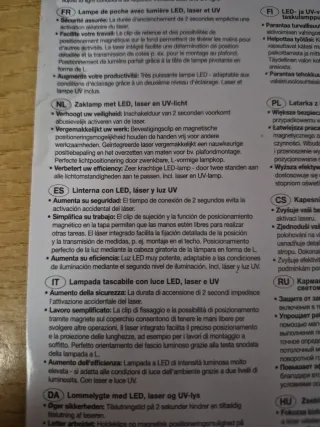 Linterna Wiha LED, UV y Láser