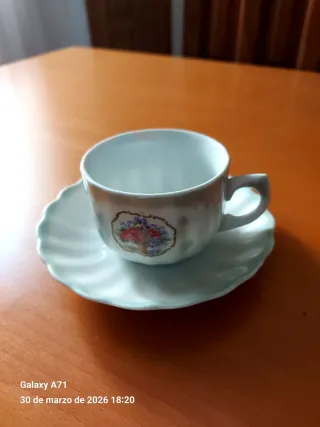 Juego de té porcelana floral