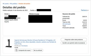 Soporte VESA Hemudu Negro
