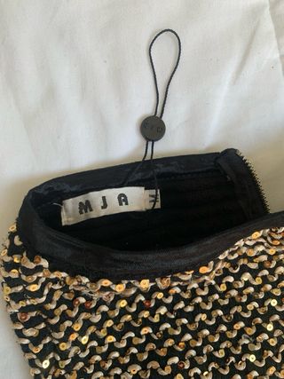 Vestido lentejuelas dorado y negro