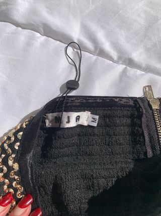 Vestido lentejuelas dorado y negro