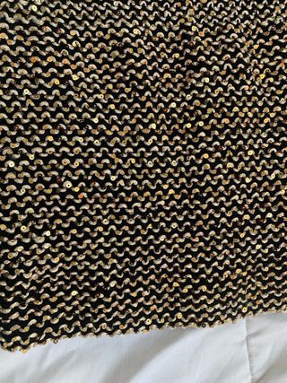 Vestido lentejuelas dorado y negro