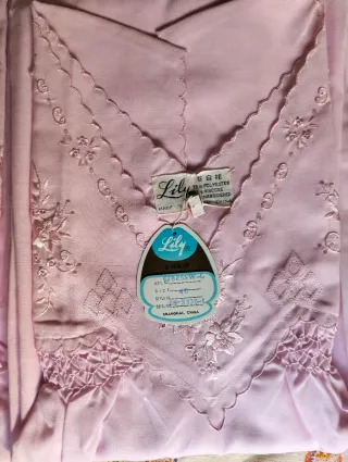 Conjunto Camisón y Bata Lily Rosa Talla L