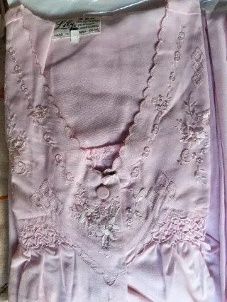 Conjunto Camisón y Bata Lily Rosa Talla L