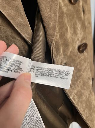 Giacca Zara vera pelle marrone nuova