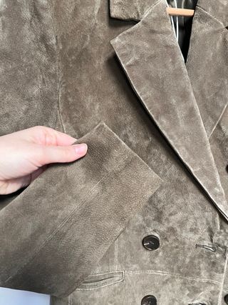 Giacca Zara vera pelle marrone nuova