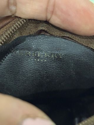 Portafoglio Burberry a Quadri Beige e Marrone