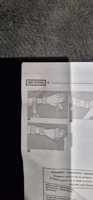 Férula mano izquierda