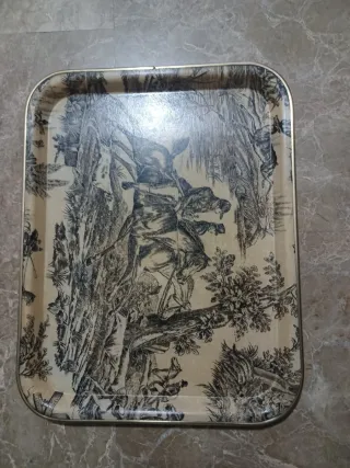 Bandeja decorativa metal vintage