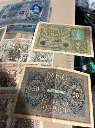 Lote Billetes Antiguos Alemanes 1000 y 50