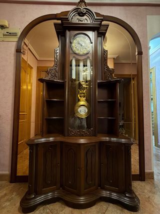 Reloj de pie antiguo - espejo no incluido