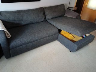 Sofá Cama Gris Tela