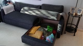 Sofá Cama Gris Tela