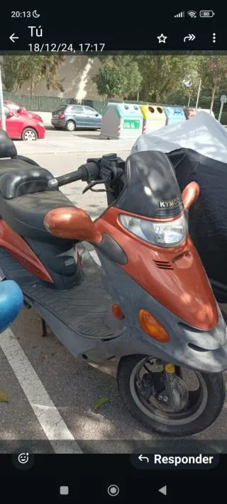 Kymco Scooter 49cc Azul Automática 300€ Negociable