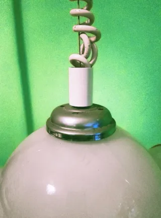 Lampada a sospensione in vetro di Murano anni '70