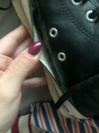 Converse All Star in Pelle Nere Taglia X