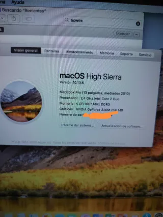 Macbook Pro 13 2010 Plata