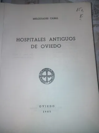 Libro Hospitales Antiguos de Oviedo