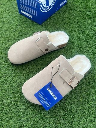 Birkenstock Boston Lana Borrego Beige T.39