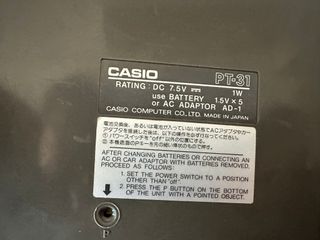 Piano Electrico Casio PT-31 Vintage Japonés