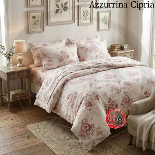 Completo letto matrimoniale floreale