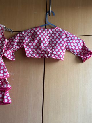 Vestido Flamenca Niña Lunares Rosa